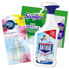 Alle Ambi Pur luchtverfrissers, Antikal of Swiffer